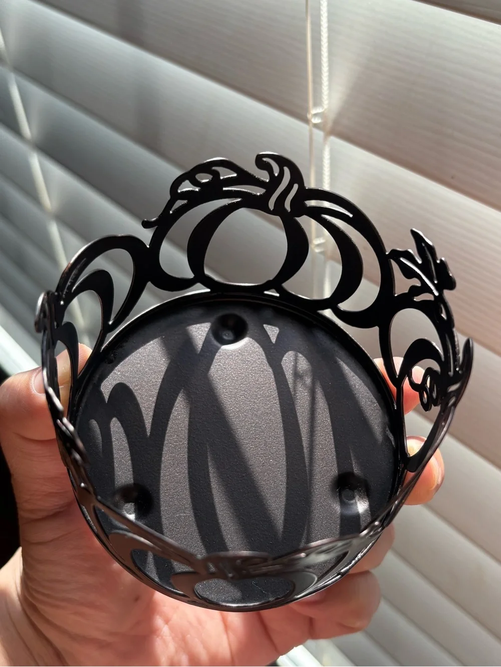 Metal Pumpkin Cutout Candle Holder - Elegant Home Accent